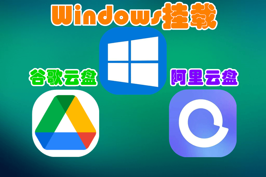 Windows挂载谷歌云盘/阿里云盘